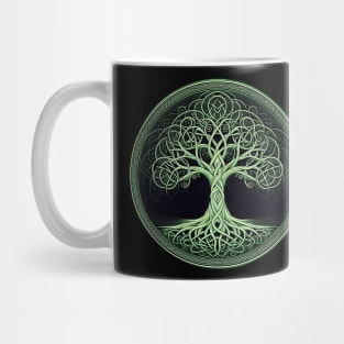 Green and black Celtic Tree Mug